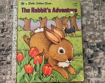 The Rabbit’s Adventure by Betty Ren Wright/ Little Golden Book/ Vintage 1977/ Children’s Book/ Nostalgic Gift