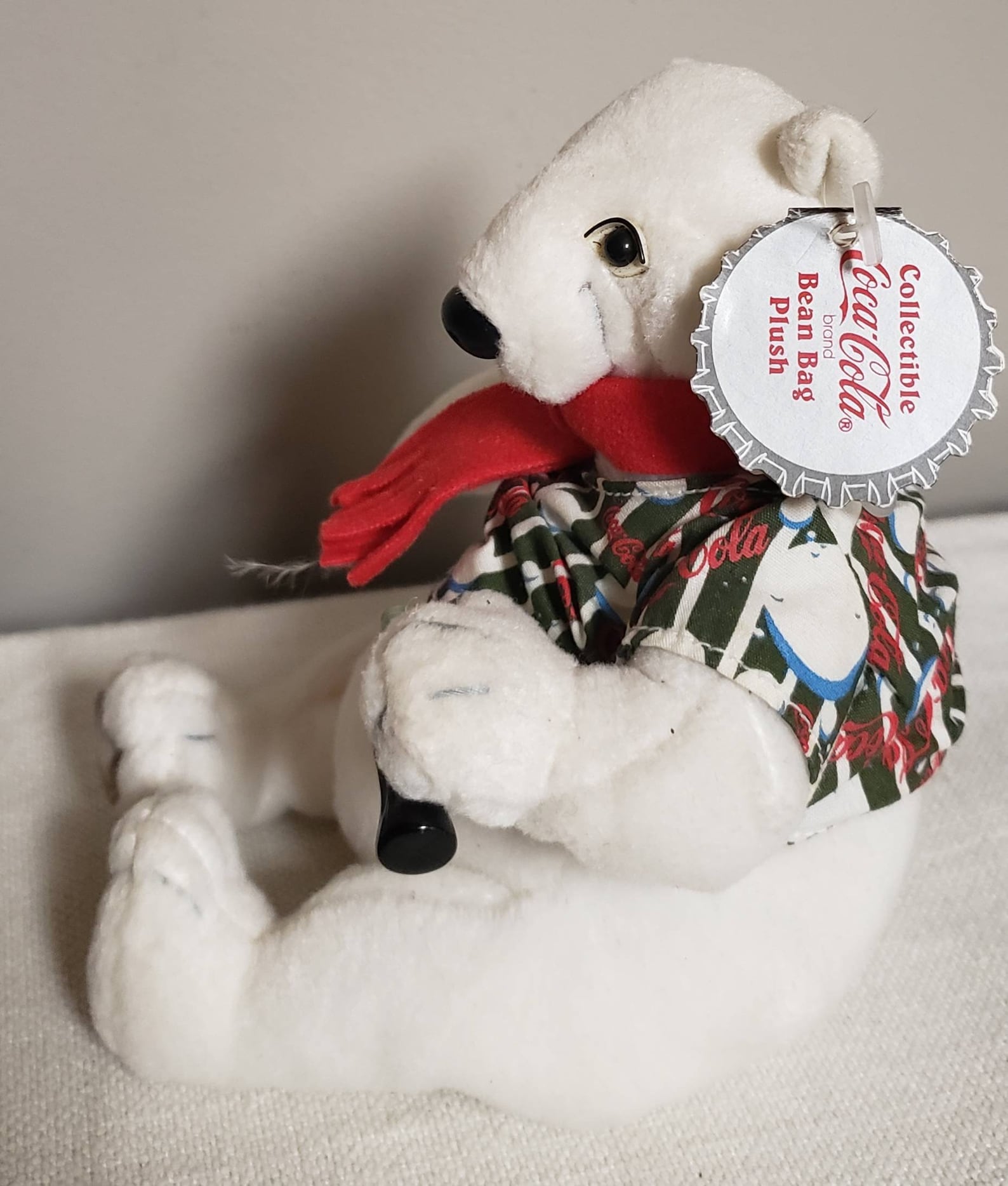 Cocacola Bean Bag Plush Polar Bear/vintage 1999 Polar Bear in Etsy