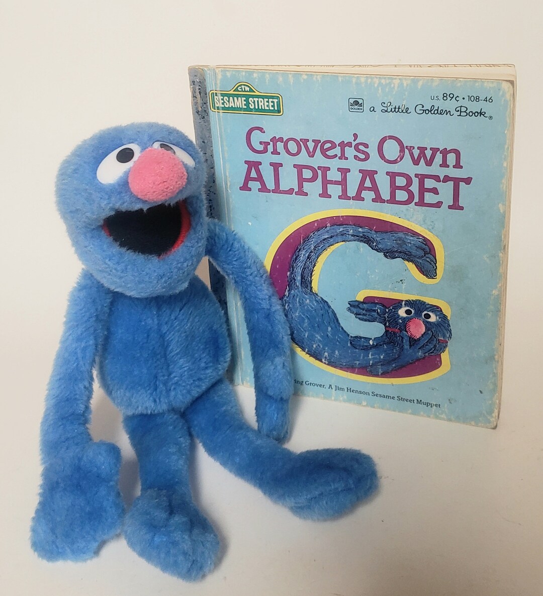 Sesame Street Grover s Own Alphabet And Grover Plush vintage 1990s Sesame Street Grover s Own Alphabet And Grover Plush vintage 1990s