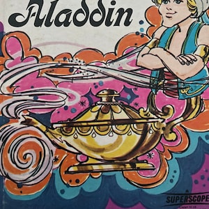 Superscope presenta Aladdin / Vintage 1973 / Libro infantil / Regalo nostálgico