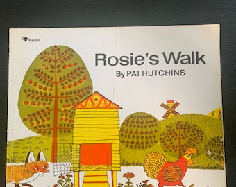 Rosie’s Walk by Pat Hutchins/ Aladdin Paperback Book/ Vintage 1985/ Children’s Book/ Nostalgic Gift