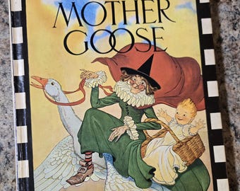 The Real Mother Goose/Vintage 1979 Rand McNally Ex Library Hardcover Book/Baby Shower Gift/Nursery Decor/Nursery Rhymes/