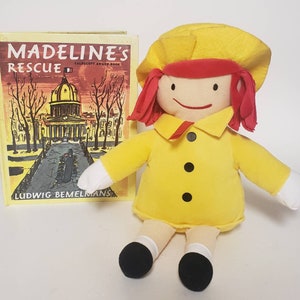 Madeline’s Rescue by Ludwig Bemelmans and Plush Doll Set/Vintage 1981 Weekly Reader Hardcover Book/Nostalgic Gift/Baby Shower Gift/Nursery