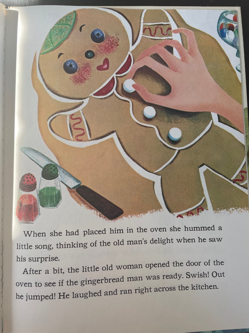 The Gingerbread Man Golden Book Storybook/ Nostalgic Gift/ Vintage 1976 ...