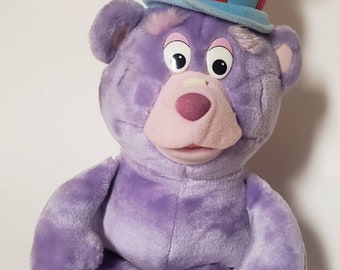 Disney Gummi Bears Zummi Purple Plush Bear/Vintage 1985 Fisher Price Gummi Bear/Nostalgic/Nursery Decor/Baby Shower Gift/Saturday Cartoons