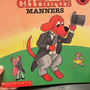 Clifford’s Manner by Norman Bridwell Scholastic Paperback/ Vintage 1987/ Children’s Book/ Nostalgic Gift