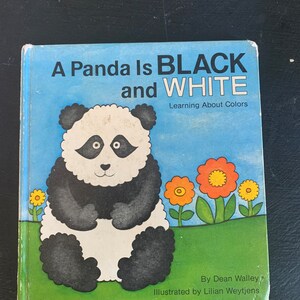 A Panda is Black and White Learning About Colors by Dean Walley/ Hallmark Board Book/ Vintage 1980s/ Children’s Book/ Nostalgic Gift