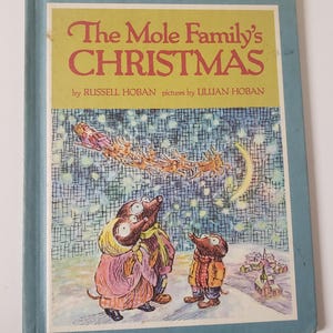 The Mole Family&#39;s Christmas by Russel Hoban/Vintage 1969 Weekly Reader Hardcover Book/Nostalgic Gift/Christmas Decor/Christmas Gift