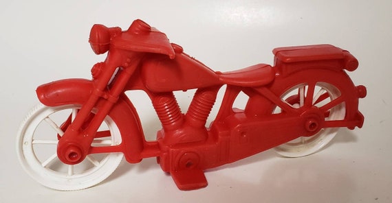 Red Plastic Motorcycle vintage 1960s Plastic Toy Motorcycle nostalgic Toy collectible baby Shower Decor 9 Toy Motorcycle red Motorcycle Etsy Canada