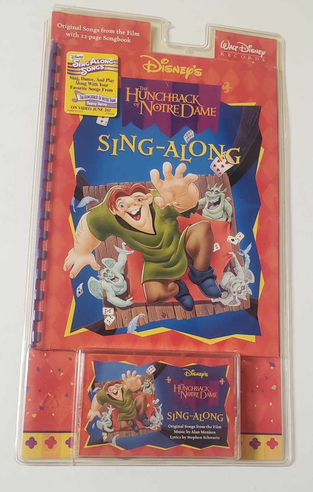 Disney S The Hunchback Of Notre Dame Sing Along Book And Cassette Tape Vintage 1990s New And