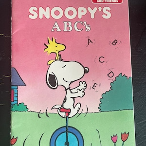 Snoopy’s A B C’s Golden Paperback Book / Nostalgic Gift/ Vintage 1987/ Children’s Book