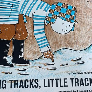 Big Tracks, Little Tracks Scholastic Paperback Book / vintage 1970/ Children’s Book/ Nostalgic Gift