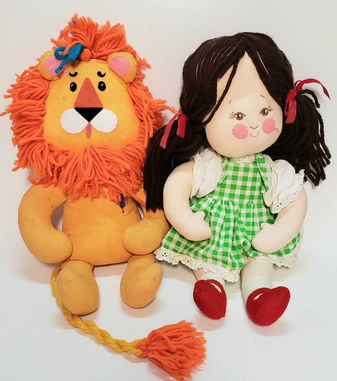 The Wizard of Oz Handmade Stuffed Rag Dolls/vintage 1970s Dorothy and ...