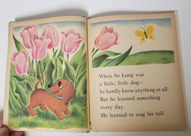 So Long by Helen and Alf Evers/Vintage 1962 Rand Mcnally Tip Top Elf Book/Dauschund Book/Nostalgic Gift/Nursery/Baby Shower Gift/Collectible image 6
