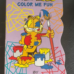 Garfield Color Me Fun by Jim Davis Benton Board Book/ Vintage 2002/ Children’s Book/ Nostalgic Gift