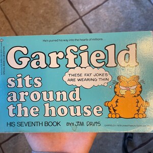 Garfield Sits Around the House His Seventh Book by Jim Davis Ballantine Books/ Vintage 1983/ Children’s Book/ Nostalgic Gift