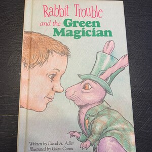 Rabbit Trouble and the Green Magician by David A. Adler/ Weekly Reader Book/ Vintage 1987/ Children’s Book/ Nostalgic Gift