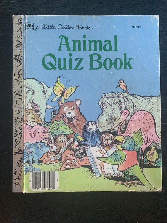 Animal Quiz Book/ Little Golden Book/ Vintage 1983/ Childrens Etsy