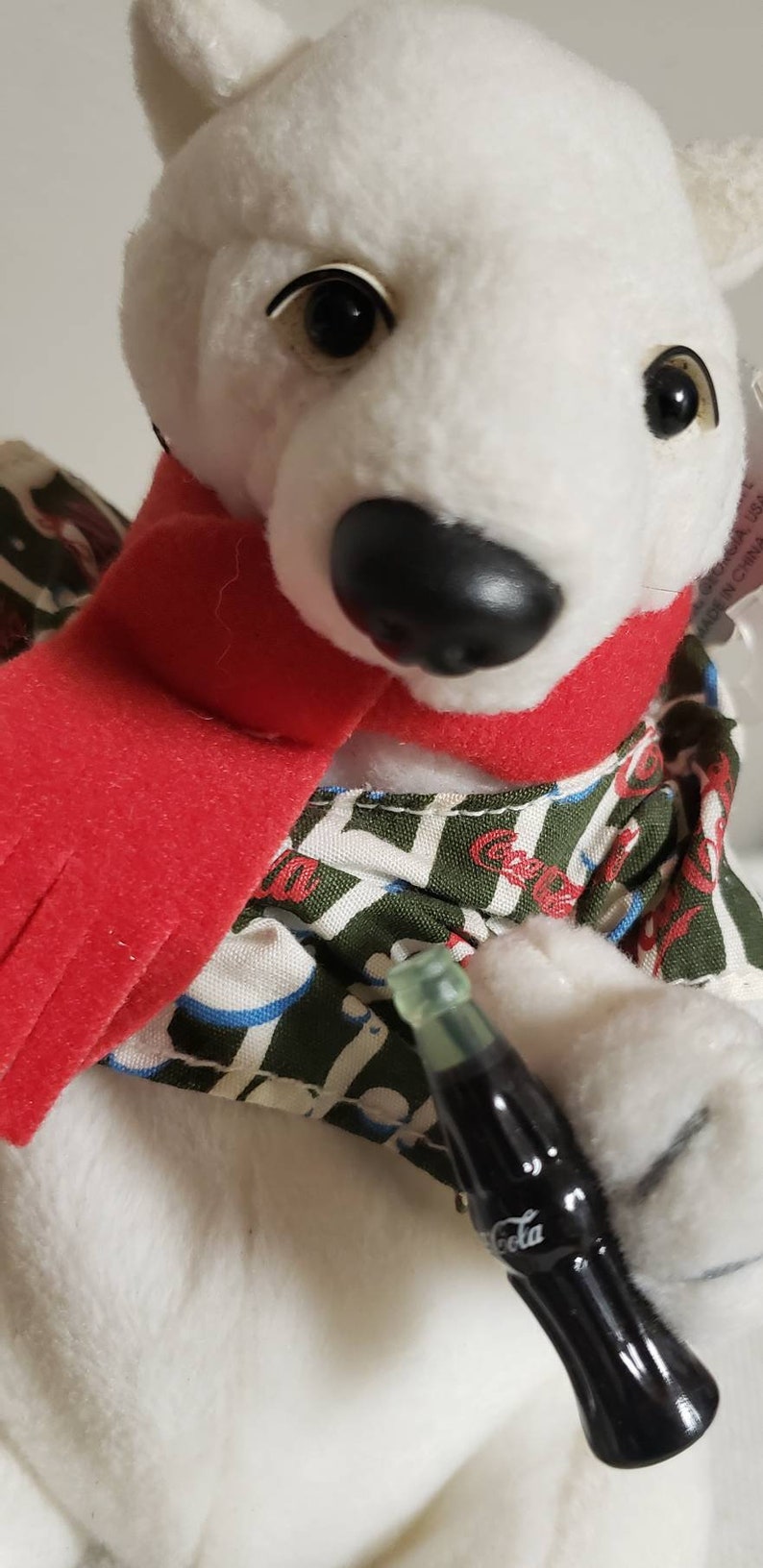 Cocacola Bean Bag Plush Polar Bear/vintage 1999 Polar Bear in Etsy