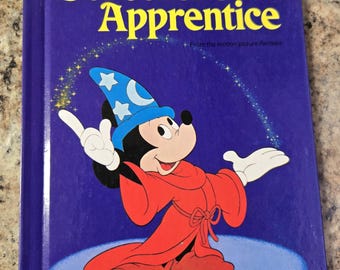 Walt Disney's The Sorcerer's Apprentice/Vintage 1990s Disney's Wonderful World of Reading/Mickey Mouse Magician/Nursery/Baby Shower Decor