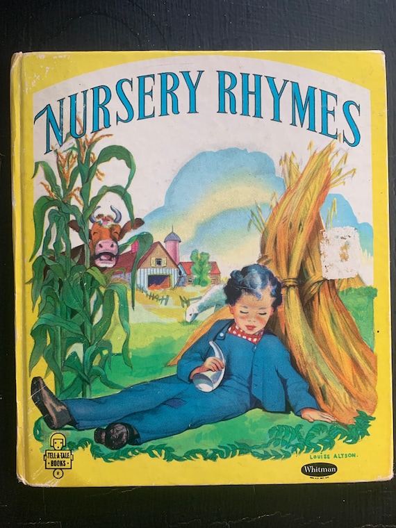 Nursery Rhymes A Whitman Tell-a-tale Book/ Vintage 1940s