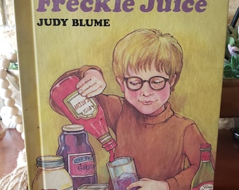 Freckle Juice by Judy Blume/Vintage 1971 Weekly Reader Hardcover Childrens Book/Homeschooling/Nursery/Baby Shower/Kid's Room/Nostalgic Gift