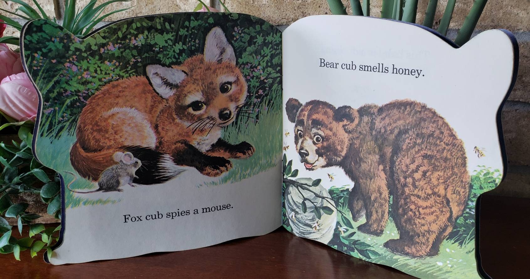 The Baby Animal Book/Vintage 1977 Golden Shape Book/Woodland Etsy
