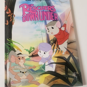 Walt Disney&#39;s &quot;The Rescuers Down Under&quot;/Vintage 1990 Disney Classic Storybook/Gallery Books/Bernard/Miss Bianca/Nursery/Baby Shower Decor