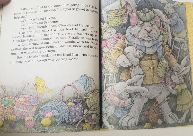 Wilbur The Rabbit The Big Bunny and the Easter Eggs by Steven Kroll/vintage 1982 Weekly ...