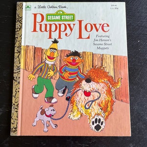 Sesame Street: Puppy Love by Madeline Sunshine/ Little Golden Book/ Vintage 1983/ Children’s Book/ Nostalgic Gift