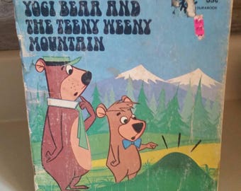 Hanna-Barbera Authorized Edition Durabook "Yogi Bear and The Teeny Weeny Mountain" by Horace J Ellas/Vintage 1974 Childrens Book/Upcycle