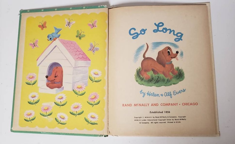 So Long by Helen and Alf Evers/Vintage 1962 Rand Mcnally Tip Top Elf Book/Dauschund Book/Nostalgic Gift/Nursery/Baby Shower Gift/Collectible image 3