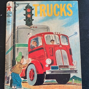 Trucks by George Wilde/ Tip Top Elf Book/ Rand McNally Book/ Vintage 1959/ Children’s Book/ Nostalgic Gift