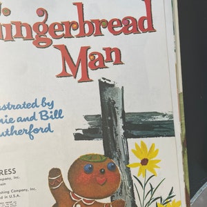 The Gingerbread Man Golden Book Storybook/ Nostalgic Gift/ Vintage 1976 ...