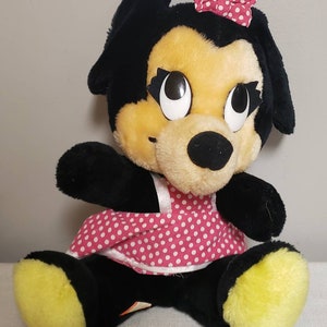 Minnie Mouse Plush Toy/Vintage 1970s Walt Disney Productions/12 Inch Plush Toy/Nursery/Baby Shower Decor/Photo Prop
