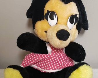 Minnie Mouse Plush Toy/Vintage 1970s Walt Disney Productions/12 Inch Plush Toy/Nursery/Baby Shower Decor/Photo Prop