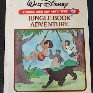 Walt Disney Choose Your Own Adventure Jungle Book Adventure/ Bantam Book/ Vintage 1986/ Children’s Book/ Nostalgic Gift