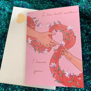 Handmade Illustrated Card for Mother's Day– Sentimental Card – Gift for Mum or Carer – Love and Connection – Birthday or Thank You