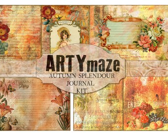 AUTUMN SPENDOUR Full Size Journal Kit INSTANT Download