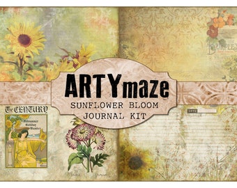 SUNFLOWER BLOOM Full Size Journal Kit INSTANT Download