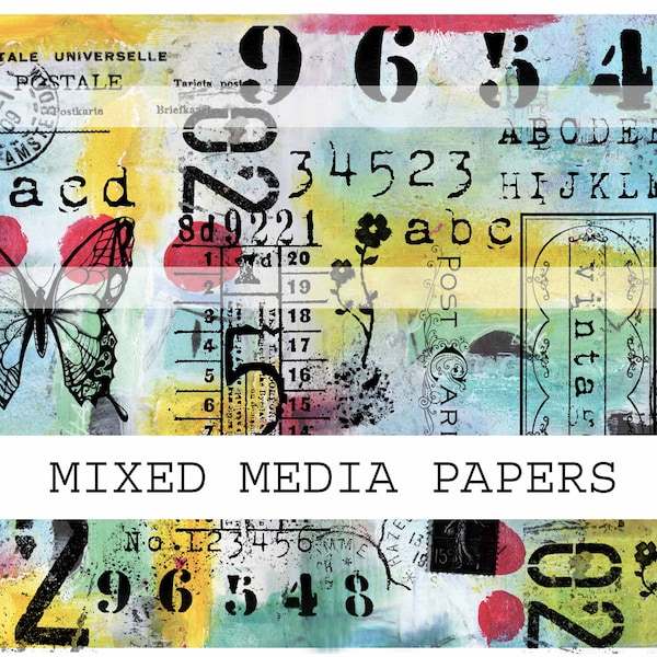 MIXED MEDIA BACKGROUND Papiers Artymaze