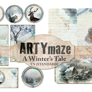 Printable A Winter's Tale TRAVEL Notebook Ideal for an INSERT. Printed ...