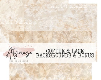 COFFEE & LACE BACKGROUNDS