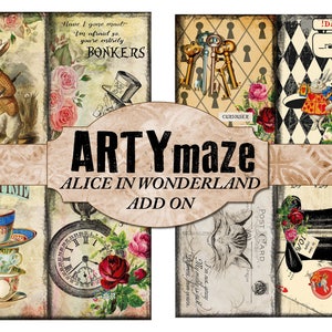 ALICE in WONDERLAND  Journal ADD on   Instant download