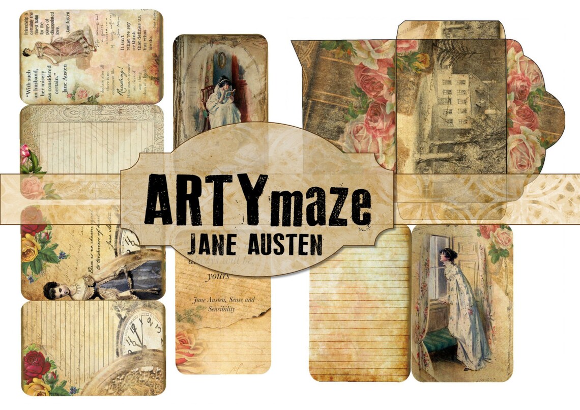 JANE AUSTEN Digital JOURNAL Kit instant Download - Etsy