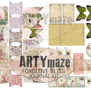 FOXGLOVE BLISS Journal Kit INSTANT Download Artymaze Bild 8