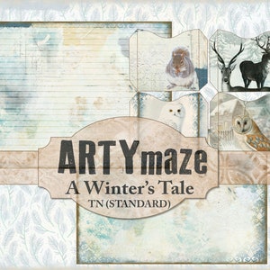 Printable A Winter's Tale TRAVEL Notebook Ideal for an INSERT. Printed ...
