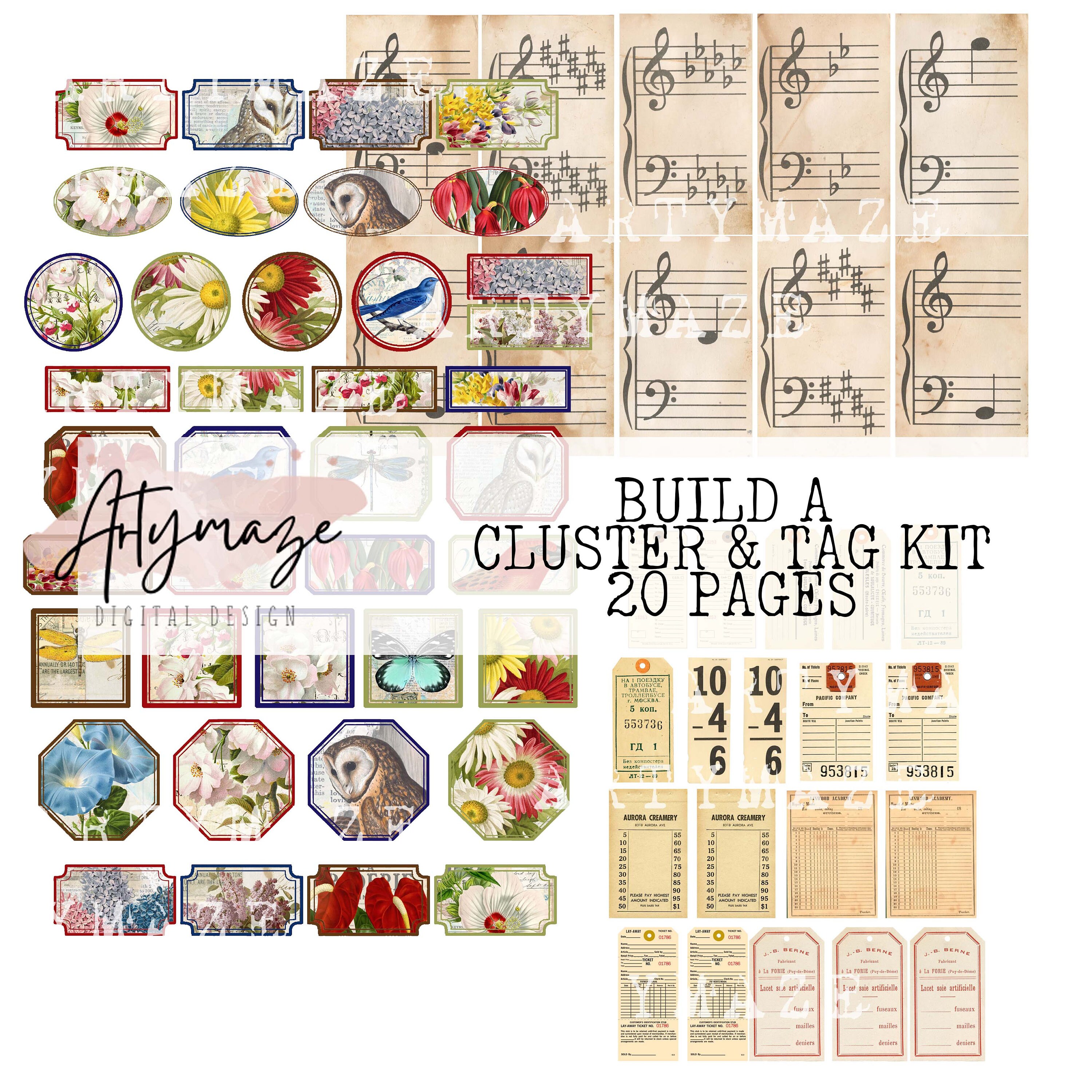 BUILD A CLUSTER & TAG Kit - Etsy