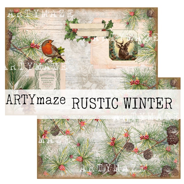 RUSTIC WINTER full Journal kit 26 pages