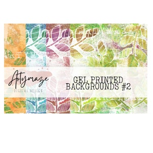GEL PRINTS #2 MIXED Media Achtergronden, junk journal, digitale downloads, afdrukbare mixed media, collagebladen, plakboek, kaarten maken.